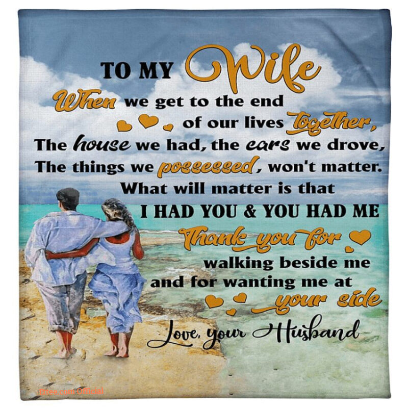 gift for wife blanket husband to wife our lives together fleece blanket