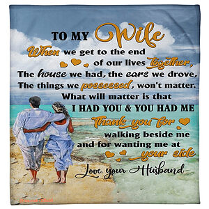 gift for wife blanket husband to wife our lives together fleece blanket - Super King - Ettee