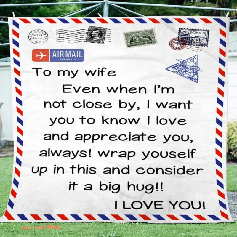 gift for wife blanket letter to my wife fleece blanket