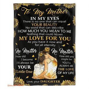 To My Mother Blanket. Lightweight And Smooth Comfort. Foldable And Compact - Super King - Ettee