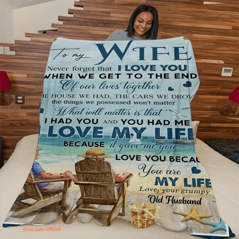 blanket gift for wife blanket never forget that i love u old husband to wife