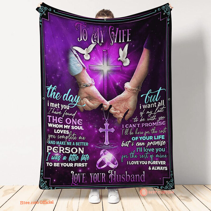 gift for wife blanket to my wife i love you forever always - Super King - Ettee
