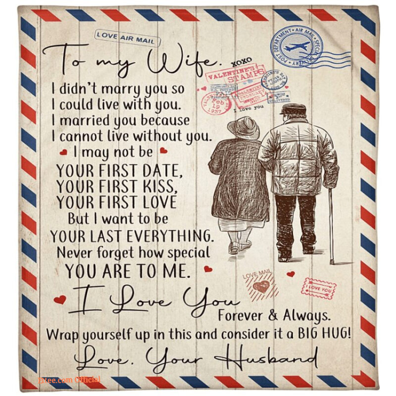 gift for wife blanket to my wife i love you letter blanket