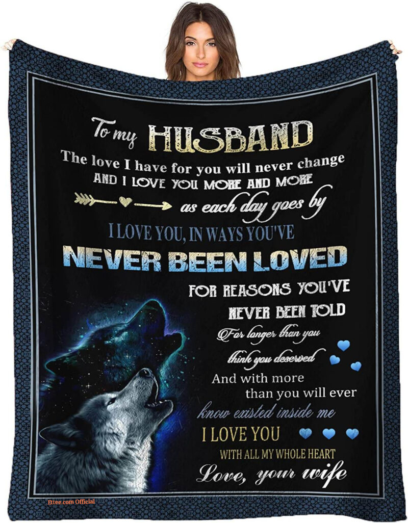Valentine To My Husband Quilt Blankets. Lightweight And Smooth Comfort