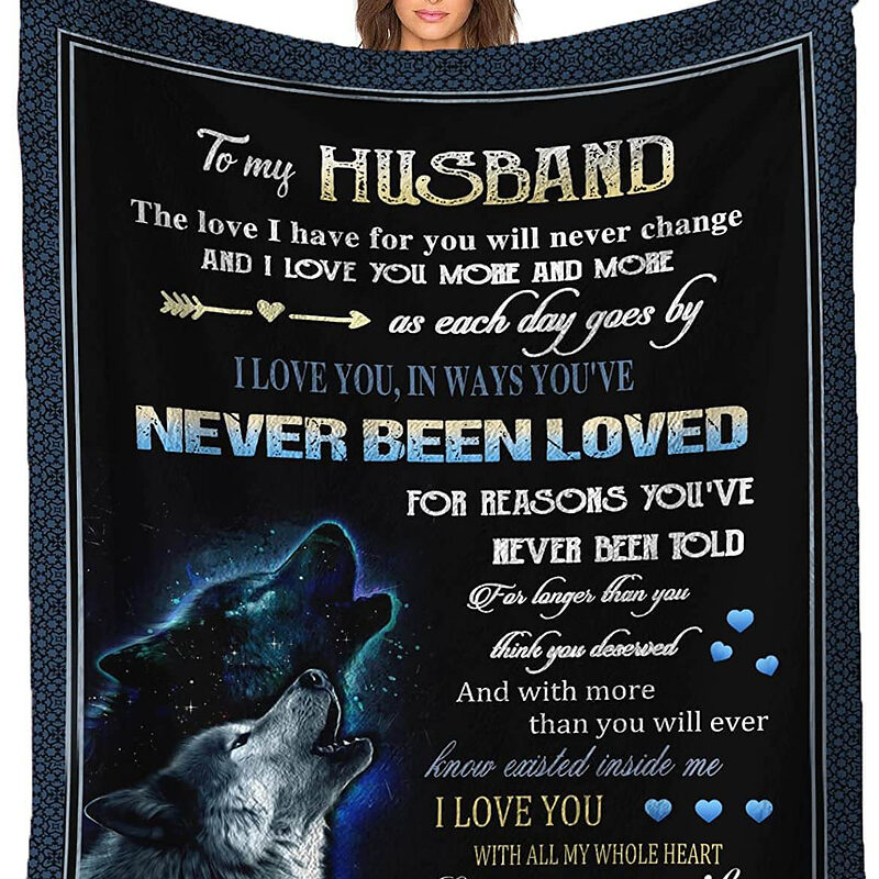 Valentine To My Husband Quilt Blankets. Lightweight And Smooth Comfort - Super King - Ettee
