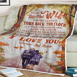 Valentine To My Beautiful Wife Quilt Blanket. Light And Durable. Soft To Touch - Super King - Ettee