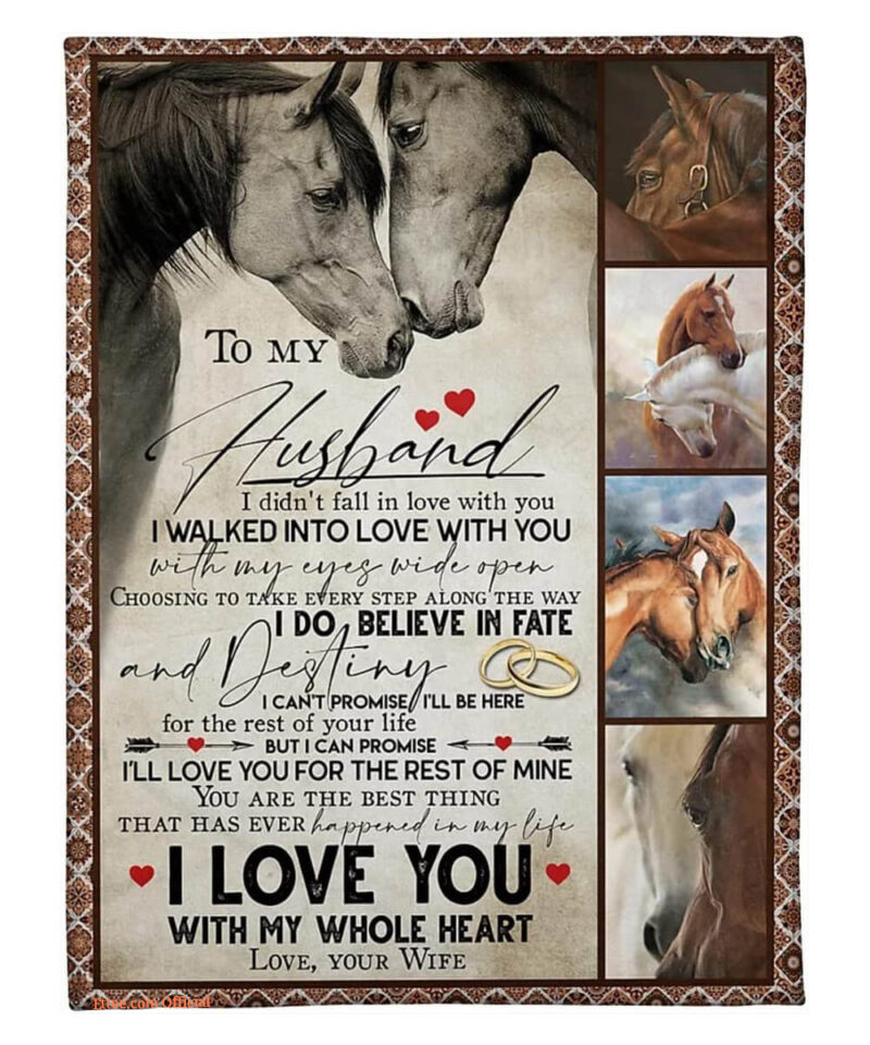 To My Husband Quilt Blanket - From Wife, I Love You - Valentine’s Day Gift