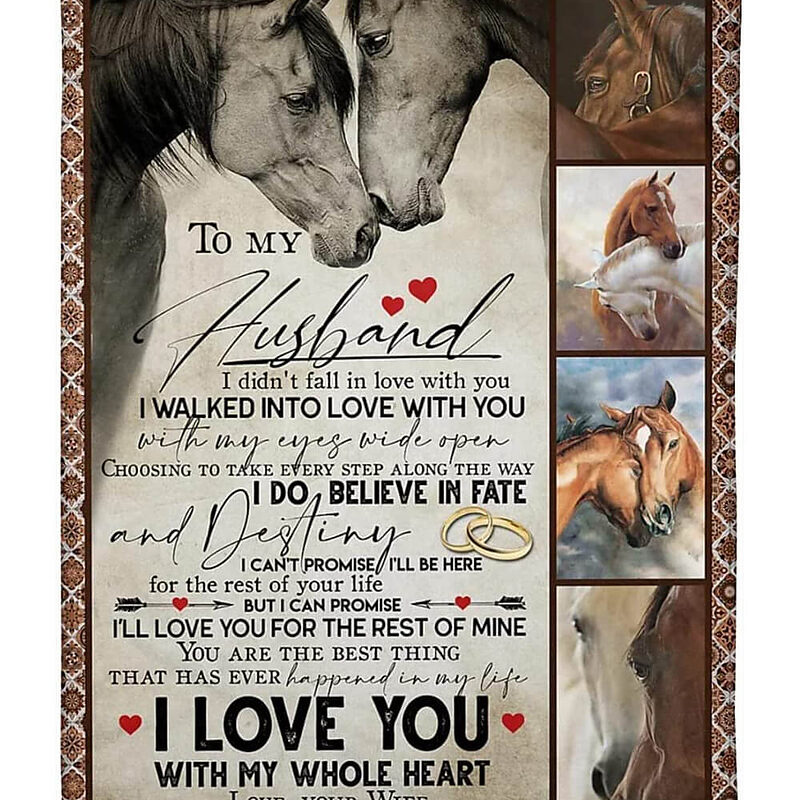 To My Husband Quilt Blanket - From Wife, I Love You - Valentine’s Day Gift - Super King - Ettee