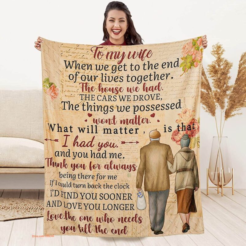 Valentine's Day Quilt Blanket for Wife - Ideal Present