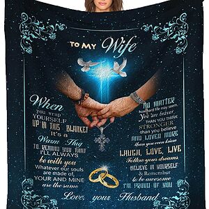 To My Wife Quilt Blanket - Lightweight and Smooth Comfort, Perfect Gift for Her - Super King - Ettee