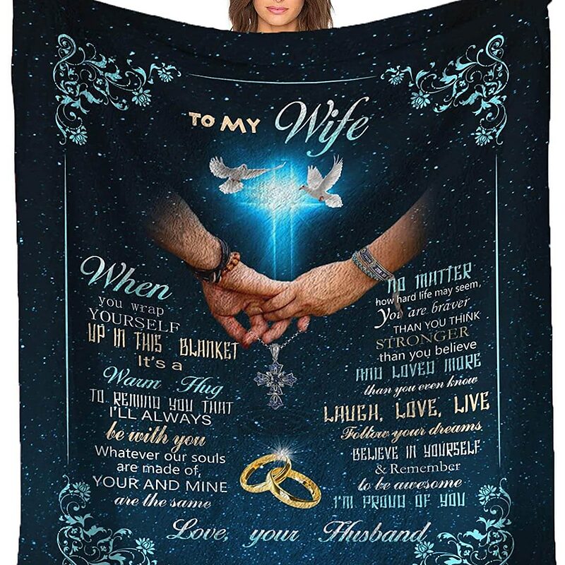 To My Wife Quilt Blanket - Lightweight and Smooth Comfort, Perfect Gift for Her - Super King - Ettee