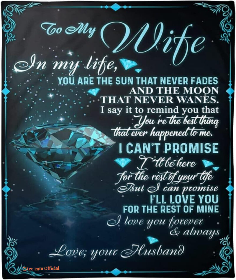 To My Wife Lovely Quilt Blanket To My Wife On Valentine's Day