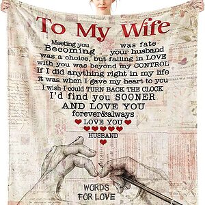 To My Wife Quilt Blanket Gift For Wife From Husband Valentine's Day - Super King - Ettee