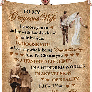 Valentine To My Wife From Husband Quilt Blanket. Foldable And Compact - Super King - Ettee
