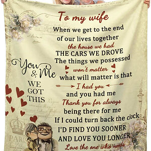 My Wife Quilt Blanket Gift For Valentine's Day. Light And Durable. Soft To Touch - Super King - Ettee