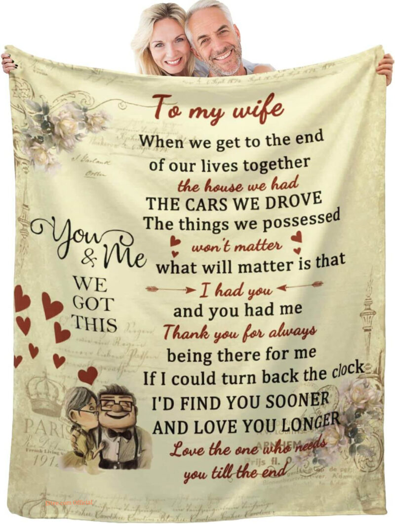 My Wife Quilt Blanket Gift For Valentine's Day. Light And Durable. Soft To Touch