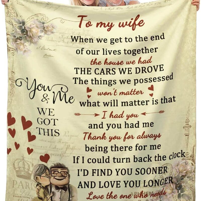 My Wife Quilt Blanket Gift For Valentine's Day. Light And Durable. Soft To Touch - Ettee - gift for Valentine's Day
