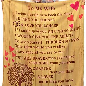 Valentine To My Wife Quilt Blanket - Lightweight, Soft & Durable - Super King - Ettee