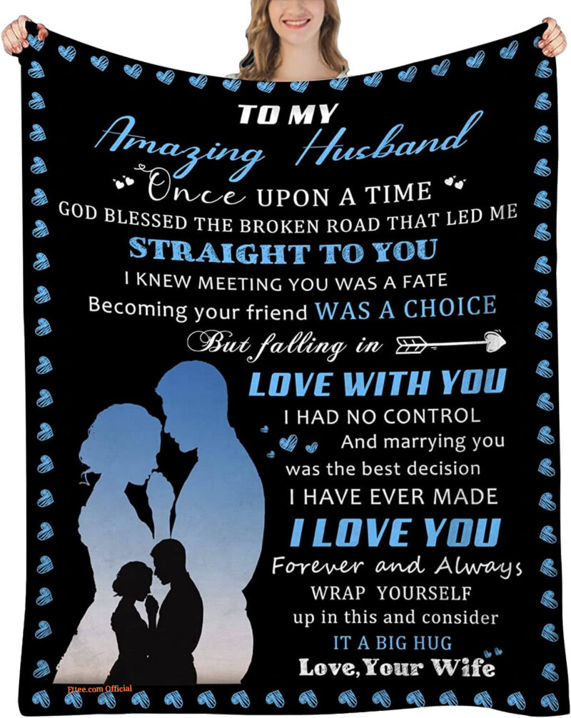 To My Husband Gifts For Valentine's Day Quilt Blanket