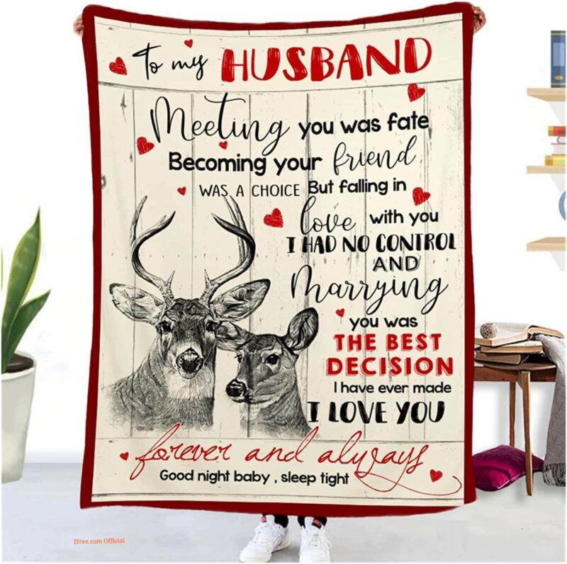Valentine's Day To My Husband Quilt Blanket. Lightweight And Smooth Comfort