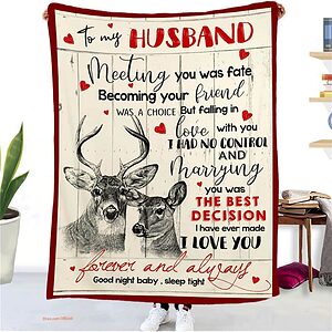 Valentine's Day To My Husband Quilt Blanket. Lightweight And Smooth Comfort - Super King - Ettee