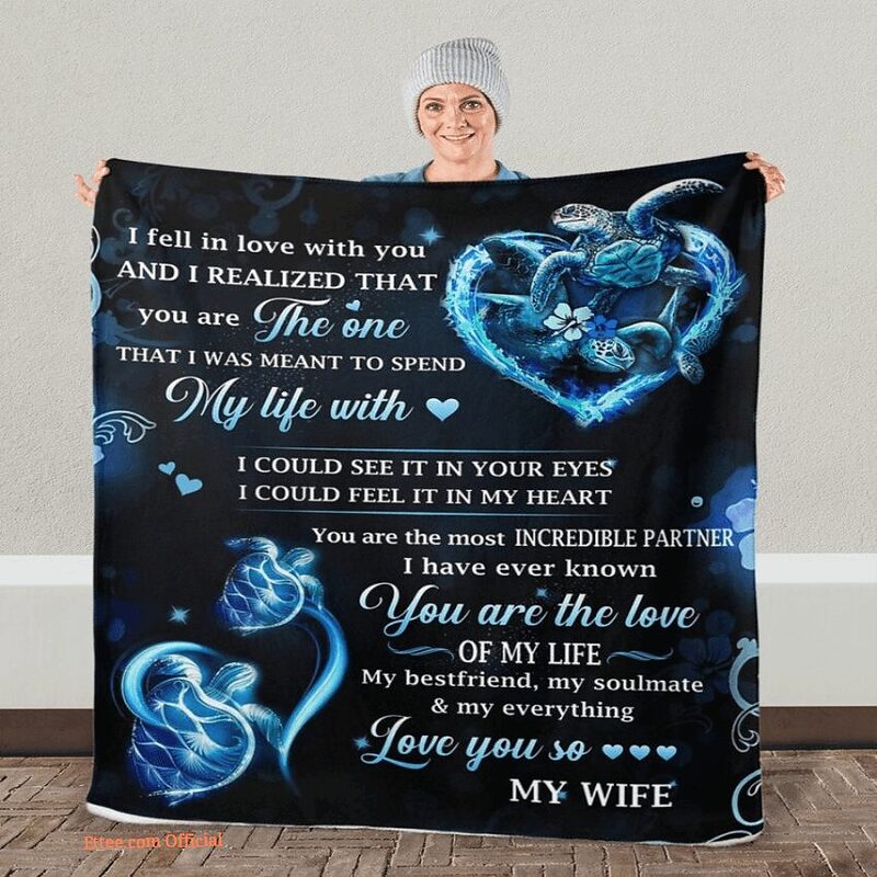 blanket to my wife you are the love of my life turtle - Super King - Ettee