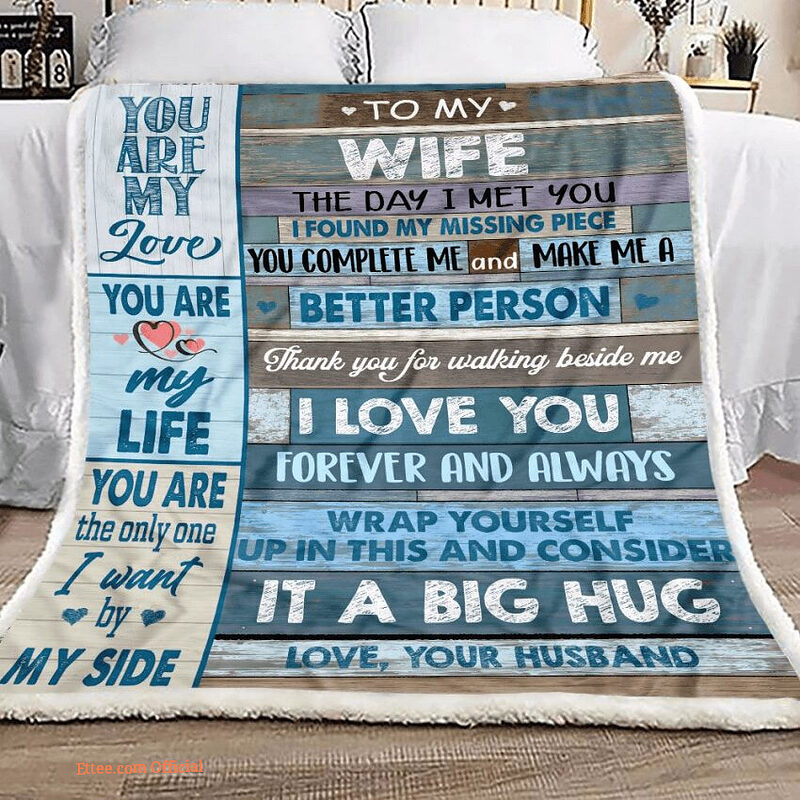 gift for wife blanket to my wife you are the only one - Super King - Ettee