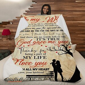 gift for wife blanket god gave me you lightweight and smooth comfort - Super King - Ettee