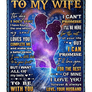Valentine Quilt Blanket for Wife - Lightweight and Durable - Super King - Ettee