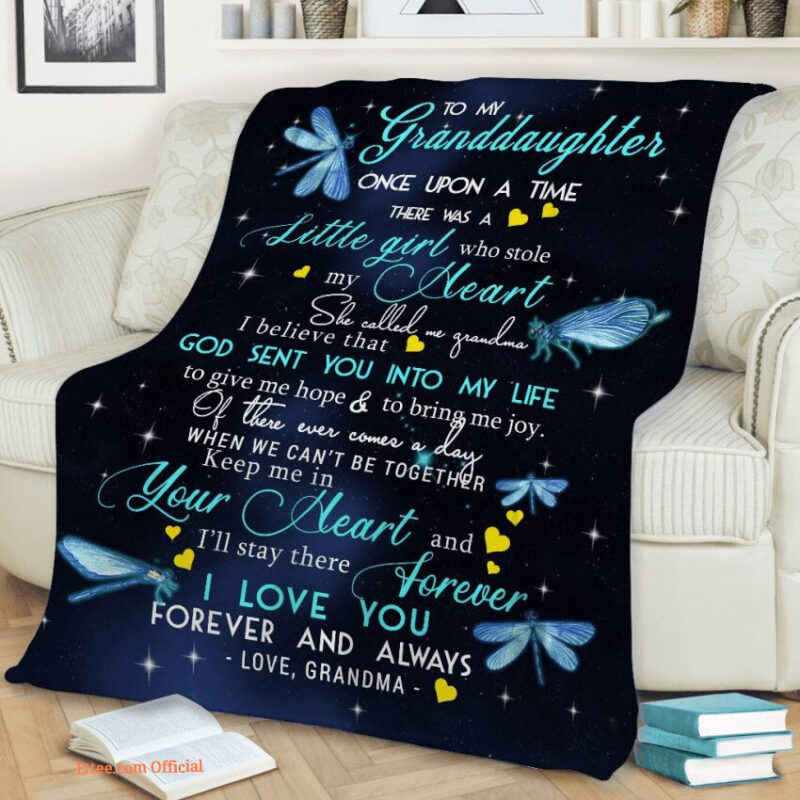 To My Granddaughter Quitl Blanket. Light And Durable. Soft To Touch