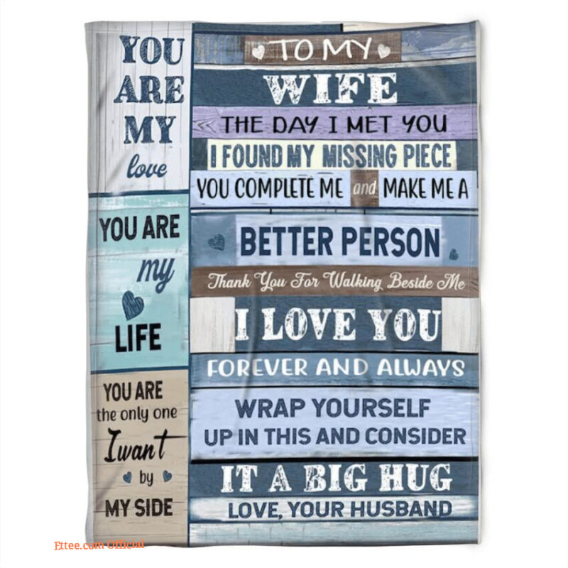 to my wife fleece blanket you are my love love husband