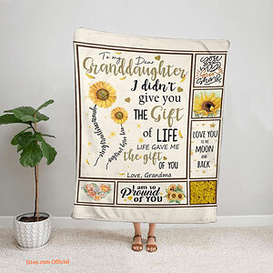 To My Granddaughter Quilt Blanket From Grandma I Am So Proud Of You - Super King - Ettee