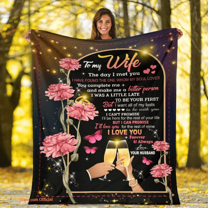 to my wife i love you forever and always quilt blanket