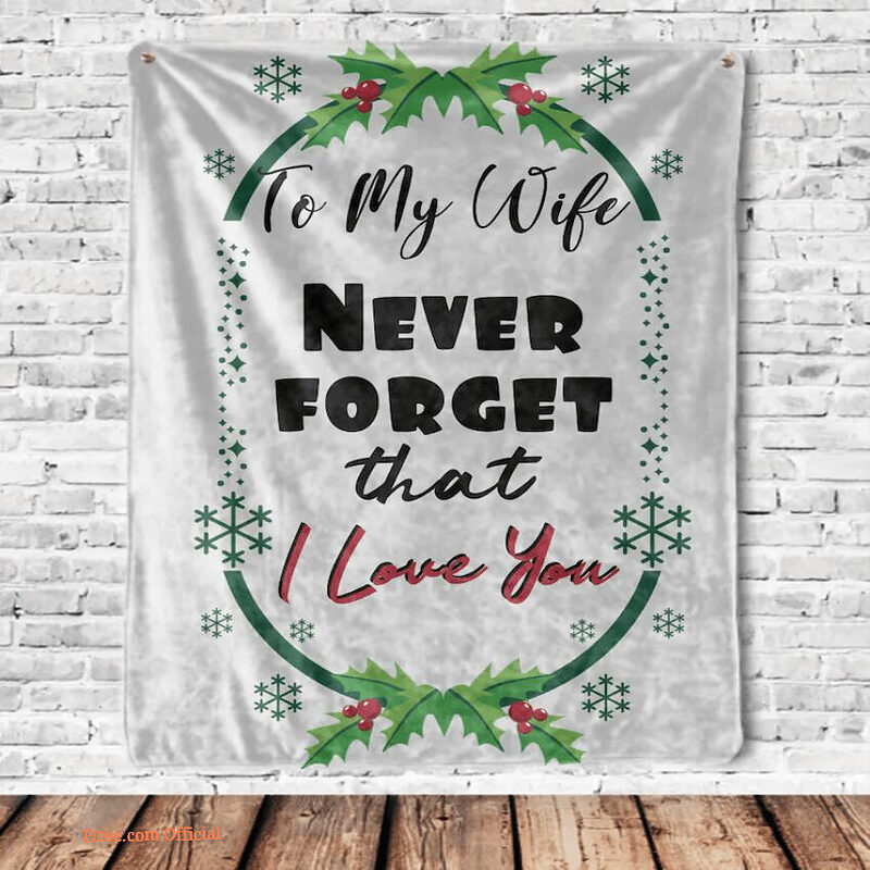 blanket to my wife never forget that i love you wife valentine days - Super King - Ettee