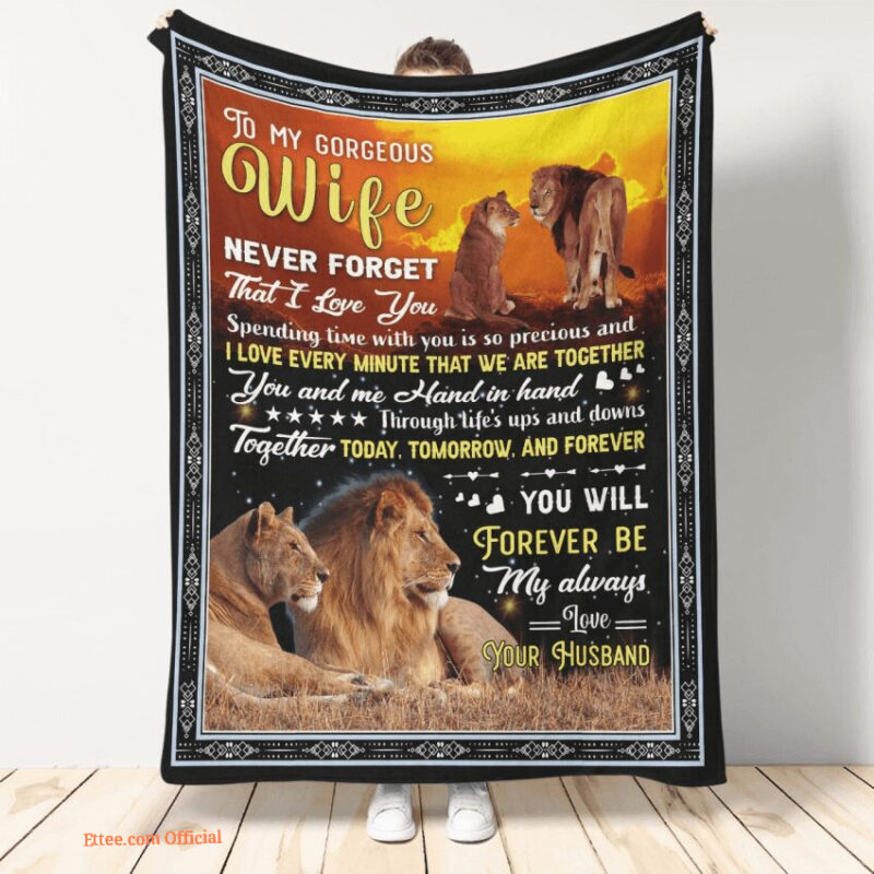 blanket to my wife never forget that i love you
