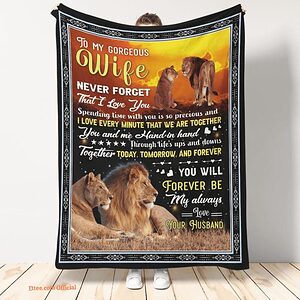 blanket to my wife never forget that i love you - Super King - Ettee