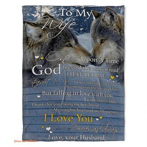 wolf blanket to my wife becoming your friend was a choice - Super King - Ettee