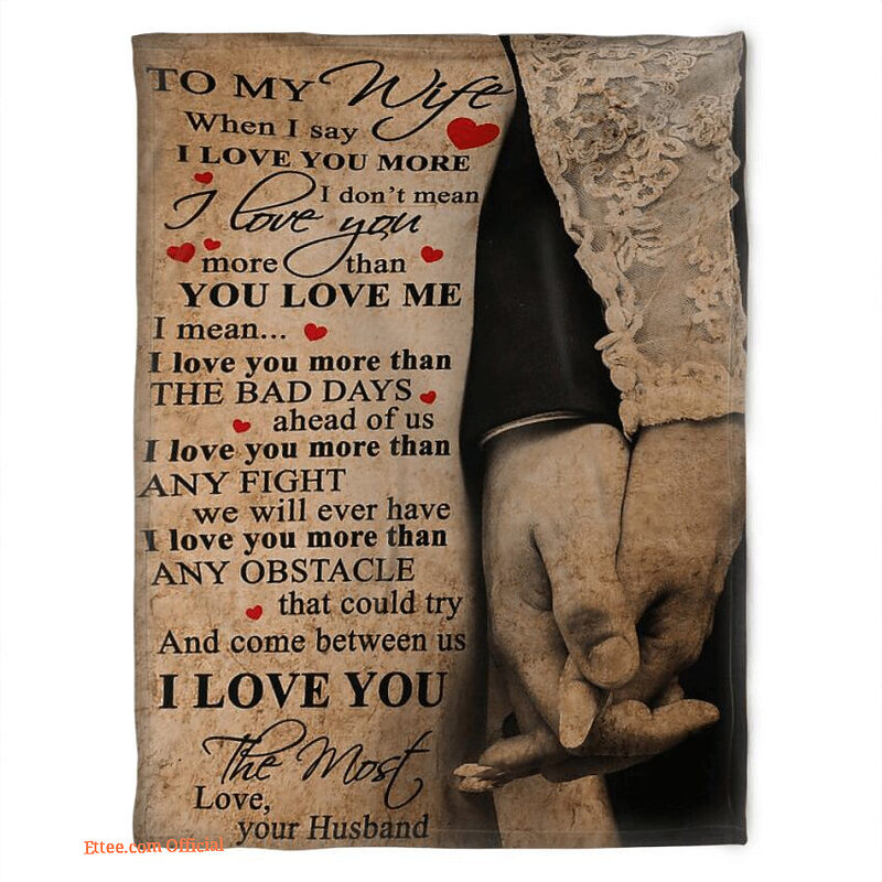 blanket for wife i love you more than wife - Super King - Ettee