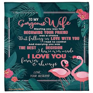 blanket for wife on valentine birthday husband to wife - Super King - Ettee