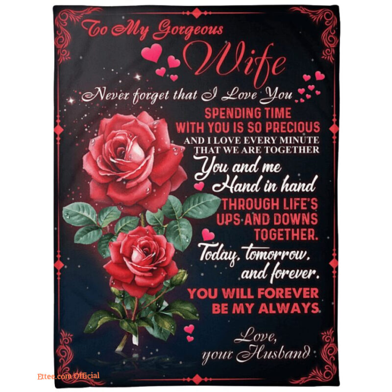 blankets to my wife valentines gift for wife rose i love you