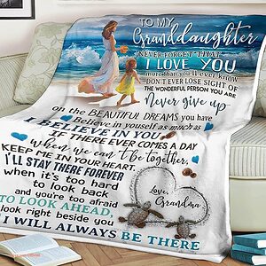 Beach Quilt Blanket To My Granddaughter Never Give Up. Foldable And Compact - Super King - Ettee