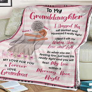 To My Granddaughter Quilt Blanket - Lightweight and Warm - Super King - Ettee