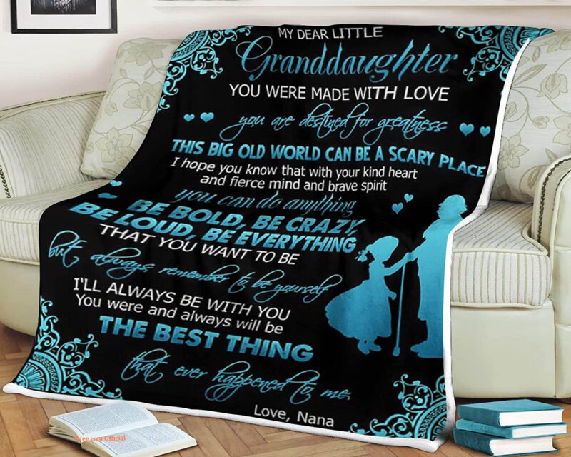 To My Granddaughter Quilt Blanket This Big Old World. Soft To Touch