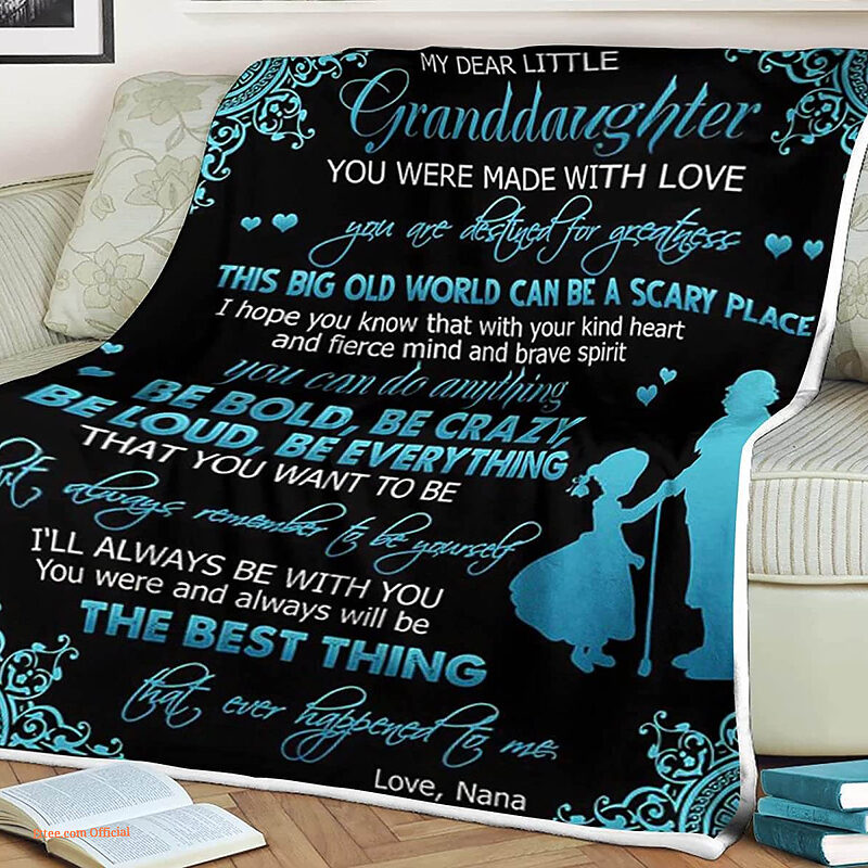 To My Granddaughter Quilt Blanket This Big Old World. Soft To Touch - Super King - Ettee