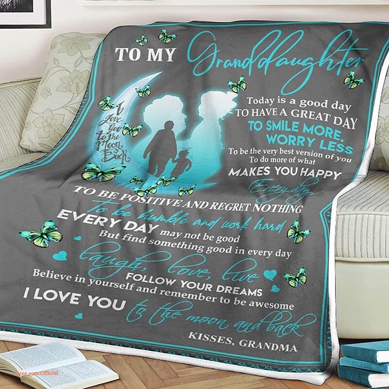 To My Granddaughter Quilt Blanket. Foldable And Compact. Light And Durable - Super King - Ettee