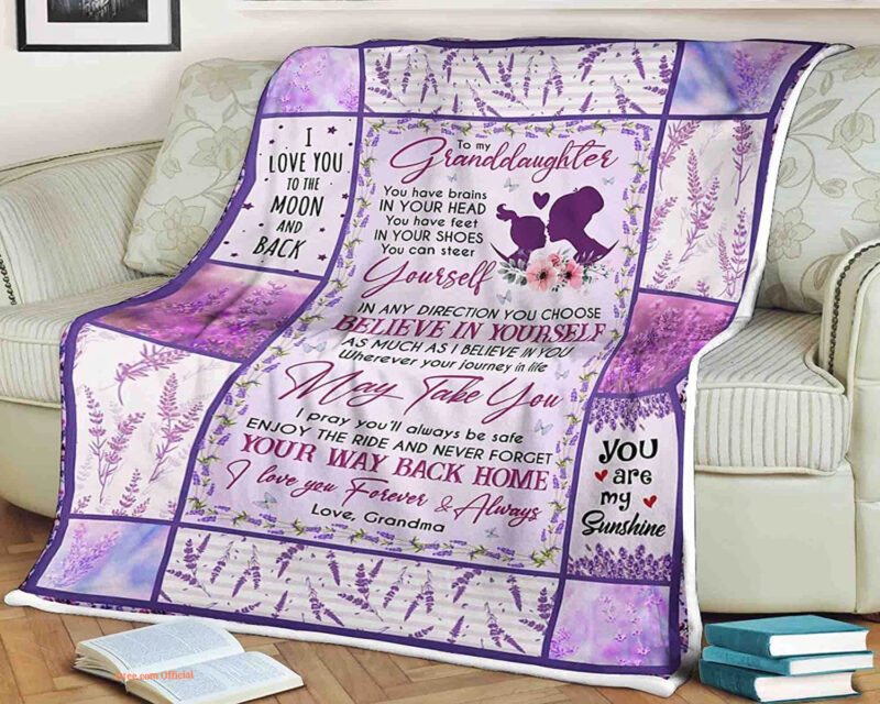 Family Flower Quilt Blanket To My Granddaughter. Foldable And Compact