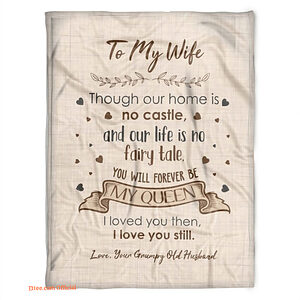blanket to my wife valentine day gifts for wife i loved you then - Super King - Ettee