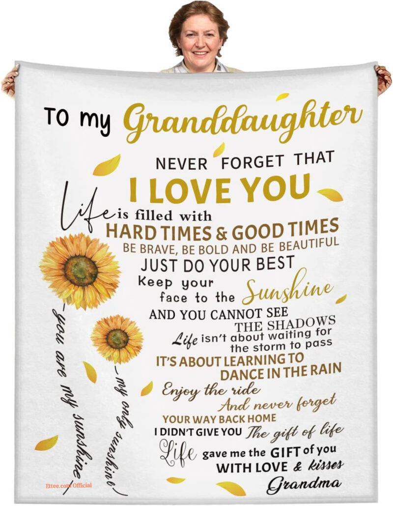 Granddaughter Quilt Blanket From Grandma. Lightweight And Smooth Comfort