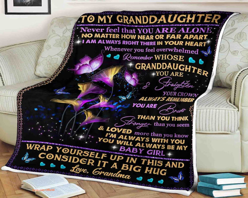 Butterfly Quilt Blanket To My Granddaughter. Lightweight And Smooth Comfort