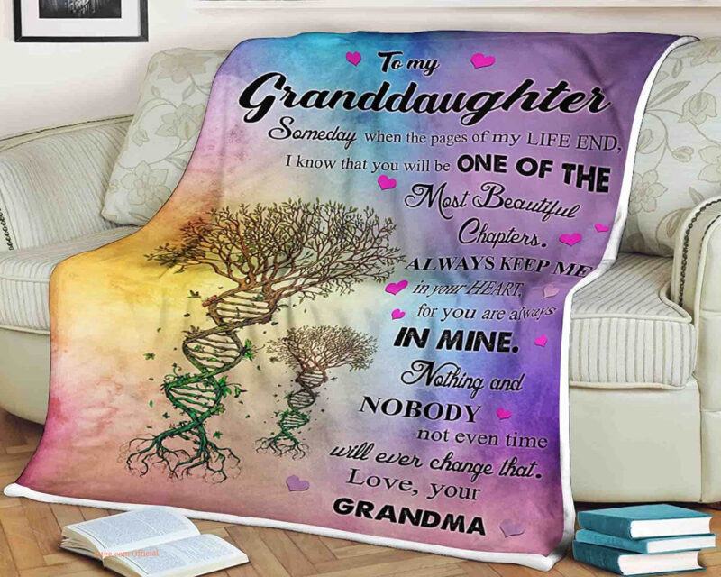 Tree Quilt Blanket To My Granddaughter Always Keep Me In Your Heart